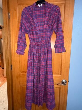 Vintage Miss Dior Plaid Robe